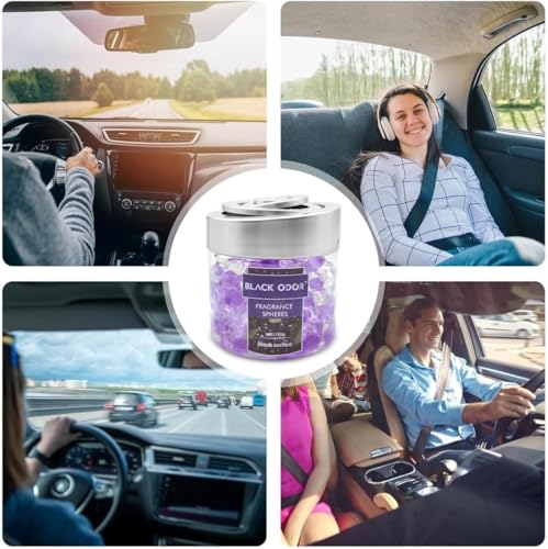 Black Odor Super Fragrance Black Odor Car Air Freshener B0-10| 130g Bubble Gel Balls | Long-Lasting Scent for Home, Office, Car, Bathroom & Closet | Odor Eliminator & Room Deodorizer (Black Currant) - Biker.Store - www.biker.store