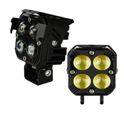 Original HJG 3-in-1 HJG Fog Light: 120W-12V Red, White, Yellow! Illuminate Your Ride with 4 LED Laser Widelight. Perfect for Bike, Car, Thar, Jeep Adventures - Biker.Store - www.biker.store