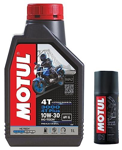Motul 3000 4T Plus 10W-30 Engine Oil for Bikes | Advanced Engine Protection, Smooth Gear Shifting & Reliable Performance | Suitable for 4-Stroke Motorcycles | 1 L - Biker.Store - www.biker.store