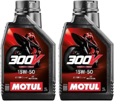 Motul 300V Factory Line 15W-50 Ester Core Fully Synthetic Engine Oil for Bikes | High-Performance Racing Formula, Superior Wear Protection & Power | 1 L - Biker.Store - www.biker.store