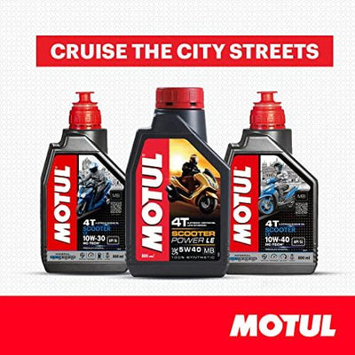 Motul Scooter LE 10W-30 Engine Oil for Gearless Scooters – Advanced Engine Protection, Smooth Pickup, Better Mileage & Long-Lasting Performance, 800 ml - Biker.Store - www.biker.store