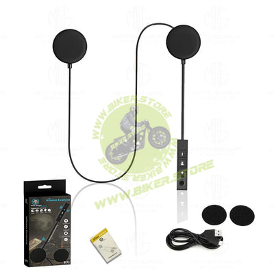 MOTO GENIUS BT11 Universal Rechargeable Wireless Motorcycle Helmet Bluetooth Headset Intercom System with Microphone - Hands-Free Calling, Music Control, 5 Hours Playtime Sound - Biker.Store - www.biker.store