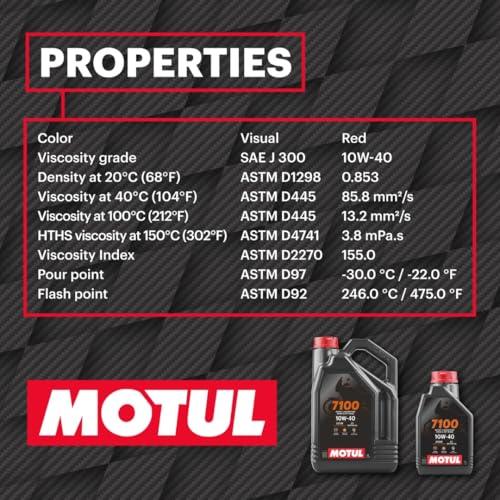 Motul 7100 4T Fully Synthetic Petrol Engine Oil for Bikes, 10W-40 - 1L - Biker.Store - www.biker.store