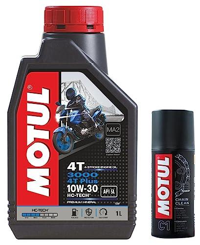 Motul 3000 4T Plus 10W-30 Engine Oil for Bikes | Advanced Engine Protection, Smooth Gear Shifting & Reliable Performance | Suitable for 4-Stroke Motorcycles | 1 L - Biker.Store - www.biker.store