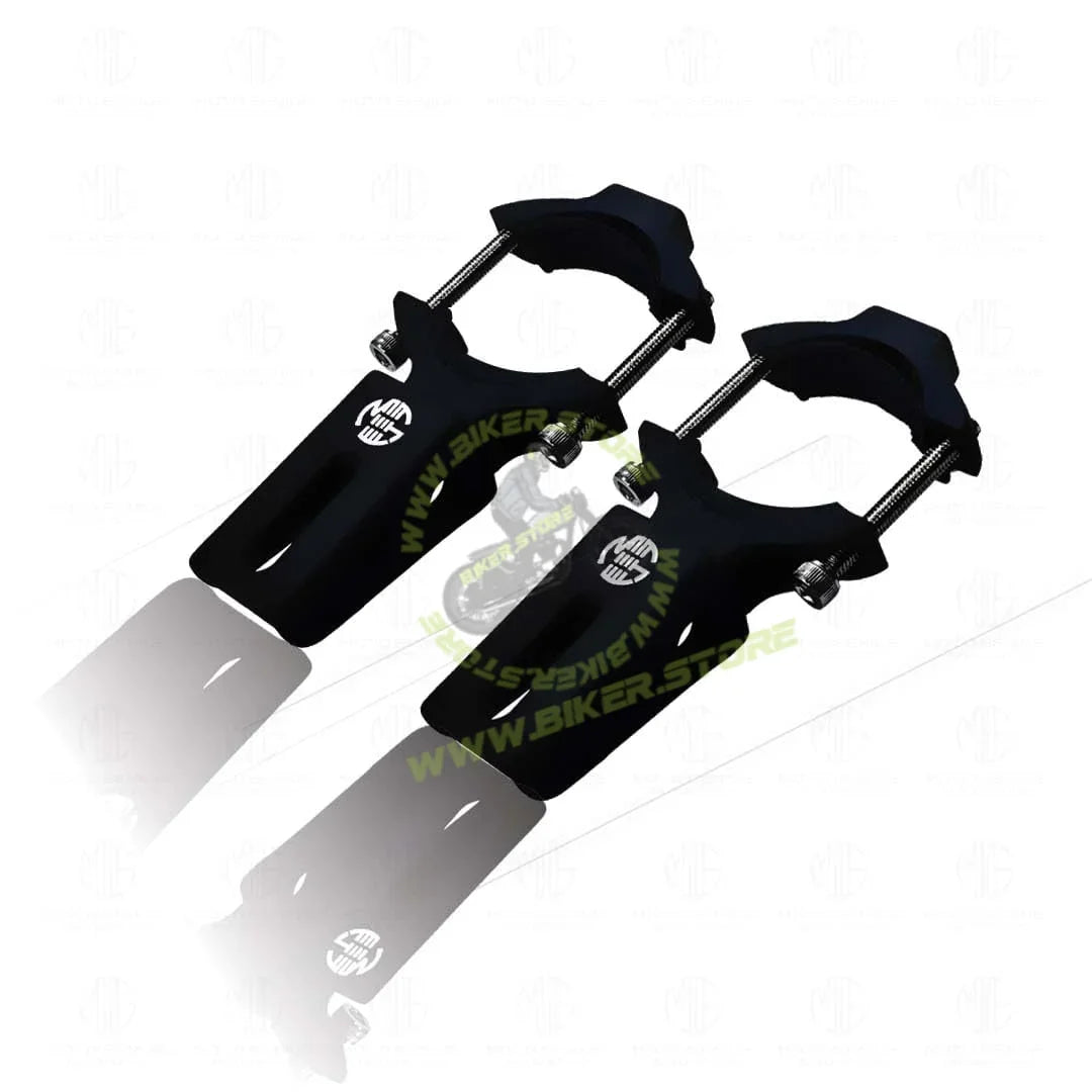 MOTO GENIUS 60MM Universal Fog Light Clamp for All Bikes | Durable Handlebar Mounting Solution (Pack of 2) - Biker.Store - www.biker.store