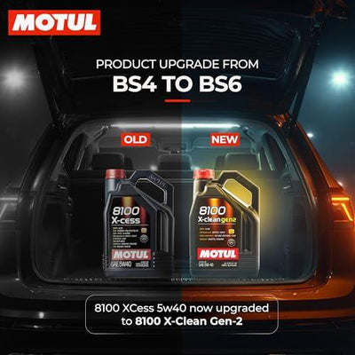 Motul 8100 X-clean Gen2 5W-40 Fully Synthetic Engine Oil – MB-Approval 229.52/226.5, High Performance Motor Oil for Gasoline & Diesel Cars, Superior Protection, 4 L|B071P6NVB7