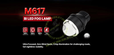 IPHCAR M617 3 Inch BI-LED (TRI COLOR) Laser Fog Lamp Projector 3 Inch High/Low beam With Integrated HID | For Four Wheelers - Biker.Store - www.biker.store