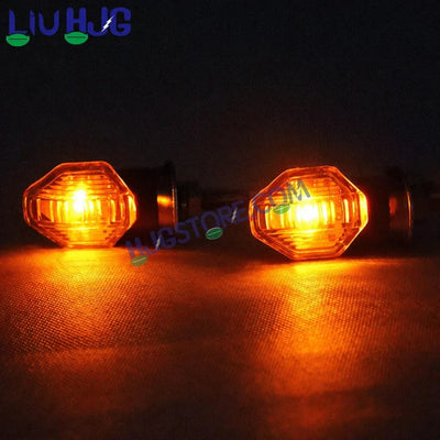 HJG Single LED Small Indicator Yellow Bike Turn Signals Waterproof Flexible Blinker Bright LED Indicators Universal For All Bike Models Motorcycle Turn Signal Lights LIU HJG Small 1 LED Yellow Indicator, Universal for All Bikes & Motorcycles, Pack of 2 - Biker.Store - www.biker.store