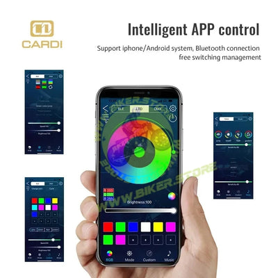 Cardi | K3 Plus 7th Gen, 10-in-1 | Ambient Smart LED Light Strip Kit for Interior Car Lighting | Universal Atmosphere Ambient Lighting Solution with App control - Biker.Store - www.biker.store