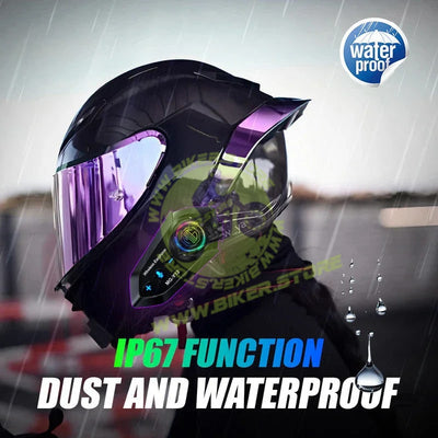 MOTO GENIUS Y70 High Version Motorcycle Wireless Helmet Bluetooth Headset V5.3 – Hands-Free Speaker, Outdoor Riding, Intercom, Music & Call Support - Biker.Store - www.biker.store