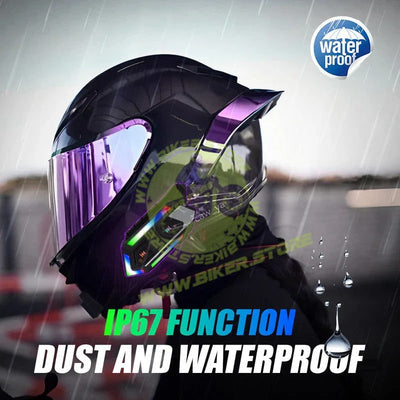 MOTO GENIUS JYD-C10 Helmet Bluetooth V5.4 + EDR Headset – Motorcycle Intercom, Hands-Free Calls, Music, GPS Navigation, Rider-to-Rider Communication - Biker.Store - www.biker.store