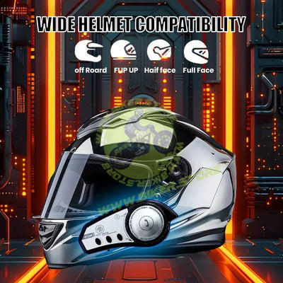 MOTO GENIUS BT35B Helmet Bluetooth V5.4 + EDR Headset – Wireless Motorcycle Communication, Music, GPS Navigation, Intercom for Riders - Biker.Store - www.biker.store