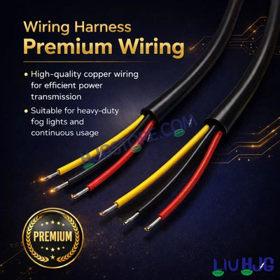 HJG 3 Pin Wireless Premium Copper Heavy Duty Wiring Harness Kit with Wireless Remote Heavy Duty Metal Switch, Copper Wire, Included Couplers and Canbus - Wireless Remote (2 Colour, 3 Wire) LIU HJG 3 Pin Premium Copper Remote Control Wiring Harness Kit - Biker.Store - www.biker.store