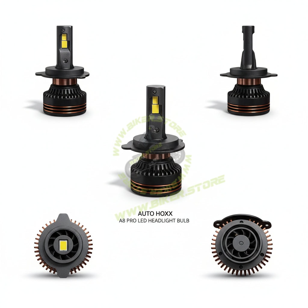 Auto Hoxx LED car light bulbs with packaging on a white background