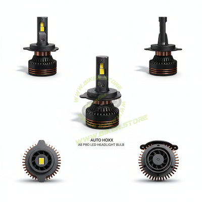 Auto Hoxx LED car light bulbs with packaging on a white background