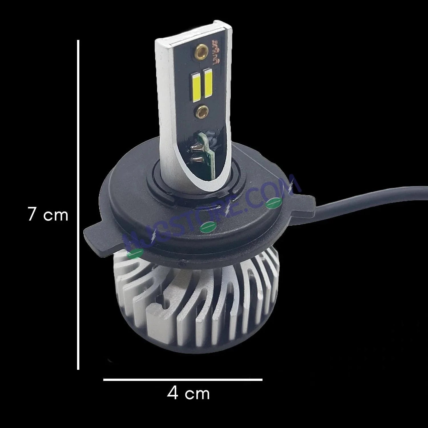 HJG M2 30W White/Yellow Dual Color AC/DC H4 Headlight LED Bulb 30W LIU HJG M2 30W AC/DC Head Light Lamp H4 LED Mini 30W H4 Bulb with Fan for Bike Bulb 4500LM Conversion Kit Hi/Lo Beam Headlight 12V/24V for Motorcycle, Set of 1, White/Yellow Hi/Lo - HJGstore.com