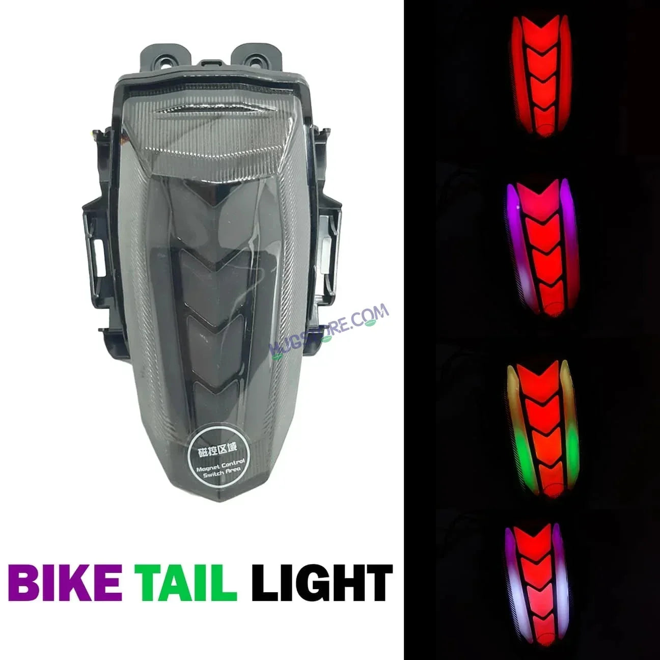 HJG R15 Tail Light Assembly Arrow Multicolor Bike Tail Light Brake Light Indicator Light in 1 Motorbike LED for Yamaha R15 V3, R15 V4, R15 M, MT 15 (12 V, 12 W) LIU HJG Arrow Tail Light Assembly R15 V4, R15 M, MT 15, Pack of 1 - Biker.Store - www.biker.store