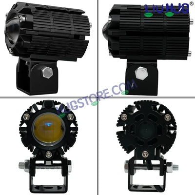 HJG CNC Mini Drive 80W Version 7 New Model Projector Foglight with Canbus Red DRL/White/Yellow Ultra Wide Dual Intensity 80W LED Fog Lights White/Yellow/White + Yellow/Red DRL Universal For All Cars & Bikes LIU HJG CNC Mini Drive 80W Version 7, Set of 2 - Biker.Store - www.biker.store