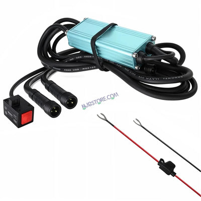 HJG Wiring Harness Kit with Flash Mode and Canbus - Foglight Wiring Harness Kit (2 Colour, 3 Wire with Flashing Mode, Original HJG) - Biker.Store - www.biker.store