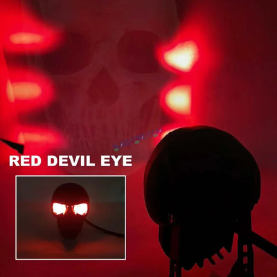 HJG Skull Red Eye Foglight 60W Fog Light For Bike/Car/Thar/Jeep (Cool White/Yellow/Warm White, 40W each) - Pack of 1 HJG New Model Skull Foglight, Pack of 1 HJG - Biker.Store - www.biker.store