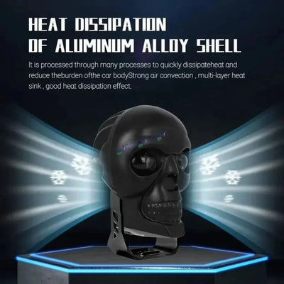 HJG Skull Red DRL Eye Foglight 120W Fog Light For Bike/Car/Thar/Jeep (Red Eye/Cool White/Yellow/Warm White, 120W) - Pack of 2 HJG New Model Skull Foglight, Pack of 2, Red DRL Skull - Biker.Store - www.biker.store