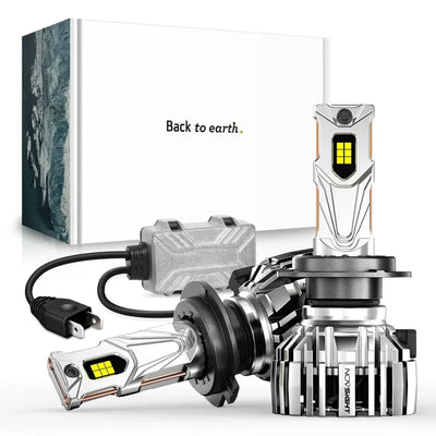 NightEye NOVSIGHT Upgraded H7 LED Bulb 32000LM, 140W Ultra High Power 800% Extremely Brighter 6500K White LED Bulb, 360-Degree Adjustable Adapter, Halogen Replacement - Biker.Store - www.biker.store