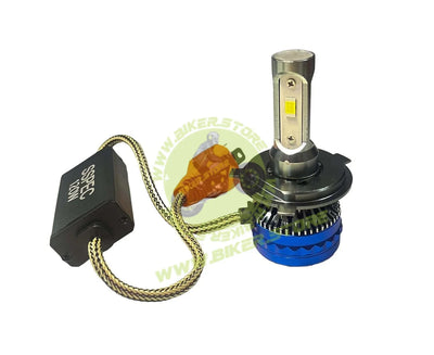 SSPEC 120W Super Bright H4 LED Motorcycle Headlight Bulb (6000 Lumens, 8000 RPM Cooling Fan) – Universal Fit (1 Year Warranty) - Biker.Store - www.biker.store