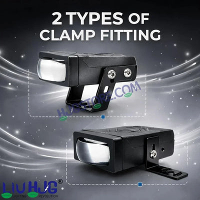 HJG HS92 Foglight Slim Drive Lens 80W Foglight with Two Type Clamps White/Yellow/Red Projector Foglight 80W Foglight Ultra Wide Dual Intensity LED Fog Lights White/Yellow/Red Devil Hi/Lo Fog Universal For All Cars & Bikes LIU HJG HS92 80W Foglight 2pc - Biker.Store - www.biker.store