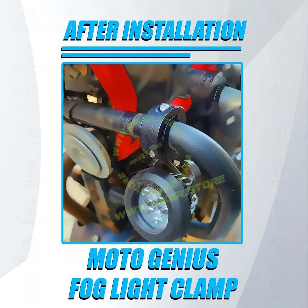 MOTO GENIUS 50MM Universal Fog Light Clamp for All Bikes | Durable Handlebar Mounting Solution( Pack of 2) - Biker.Store - www.biker.store