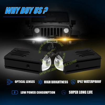 MOTO GENIUS 70W LED Fog Light (35W-2) Ultra-Thin Mini Driving Light for Motorcycle Car | Super Bright, IP67 Waterproof, Aluminum Housing - Biker.Store - www.biker.store
