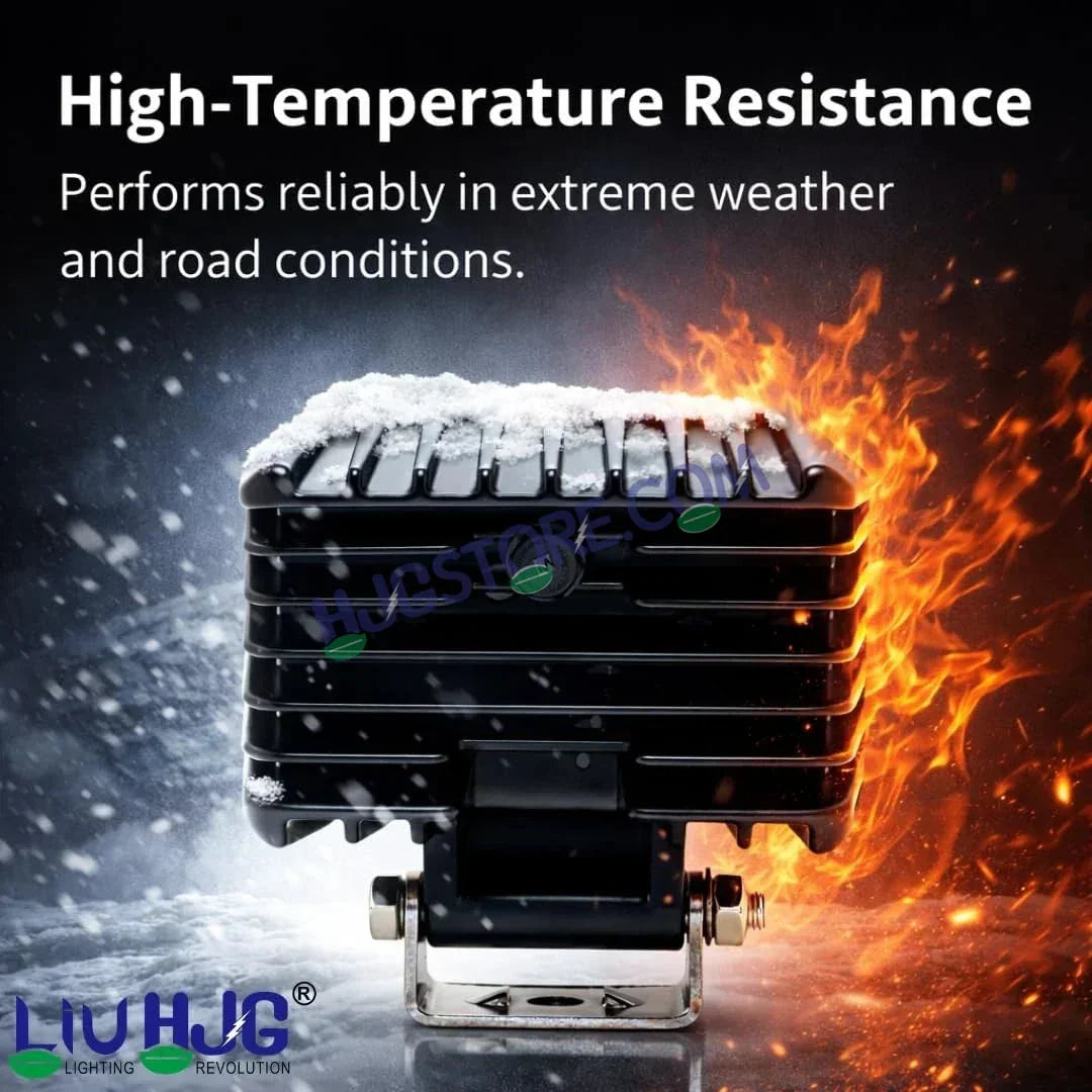 HJG W-07 Minus Cube Foglight 50W White/Amber Foglight White/Yellow DRL Dual LED Foglight Amber/White DRL White Light 50W Foglight Ultra Wide Dual Intensity LED Driving Fog Lights Universal For All Cars & Bikes LIU HJG W-07 Minus Cube Foglight, Pack of 2 - Biker.Store - www.biker.store