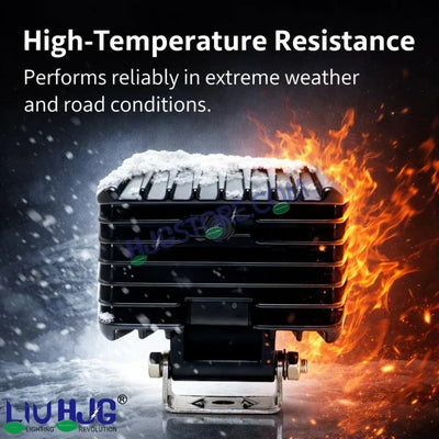 HJG W-07 Minus Cube Foglight 50W White/Amber Foglight White/Yellow DRL Dual LED Foglight Amber/White DRL White Light 50W Foglight Ultra Wide Dual Intensity LED Driving Fog Lights Universal For All Cars & Bikes LIU HJG W-07 Minus Cube Foglight, Pack of 2 - Biker.Store - www.biker.store