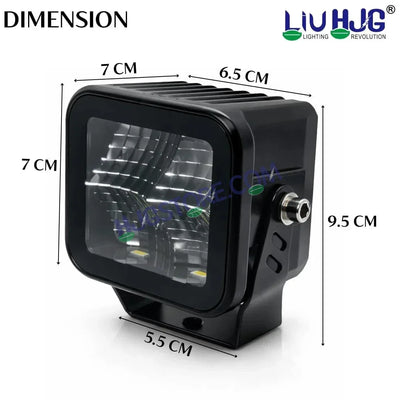 HJG W-08 White Cube Foglight 72W White Foglight White LED Foglight Ultra Wide Spread White Light 72W Foglight Ultra Wide Intensity LED Driving Fog Lights Universal For All Cars & Bikes LIU HJG W-08 White Cube Foglight Driving Lights, Pack of 2 - Biker.Store - www.biker.store