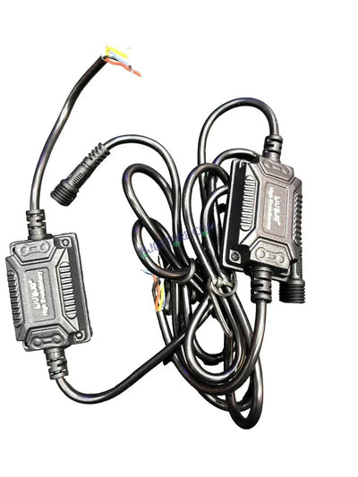HJG CO-2 30W plus 30W 60W (30 * 2) Future 1 LED Mini Drive Light Red Devil Eye Light Co2 Multiple Connecting Red Yellow White Color With Wiring Harness Kit - Biker.Store - www.biker.store