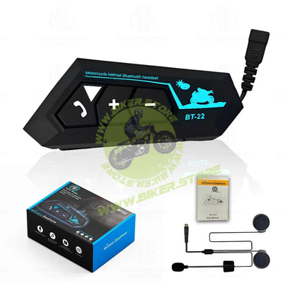 MOTO GENIUS Motorcycle Helmet Wireless Bluetooth Dual Earphone Headset with Mic | Hands-Free Calling, Music Control & Support for iOS & Android (BT12) - Biker.Store - www.biker.store