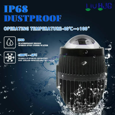 HJG New J37 Single Projector Lens 2pc Foglight Single LED Projector Fog Lens 60W with Red DRL Foglight Ultra Wide Dual Intensity LED Fog Lights White/Yellow/Red DRL Projector (60W) Universal For All Cars & Bikes LIU HJG J37 Projector Lens Power Efficient - Biker.Store - www.biker.store