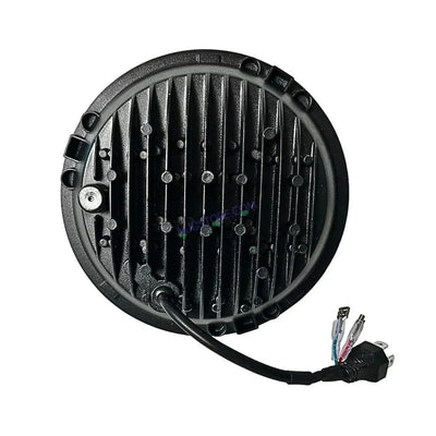 HJG 7 Inch RGB LED Headlight Chakra Headlight Assembly for Thar Royal Enfield | 75-120W CREE/Osram LED Chip Multi color Compatible with Royal Enfield, Jeep, Thar, Gypsy - Biker.Store - www.biker.store