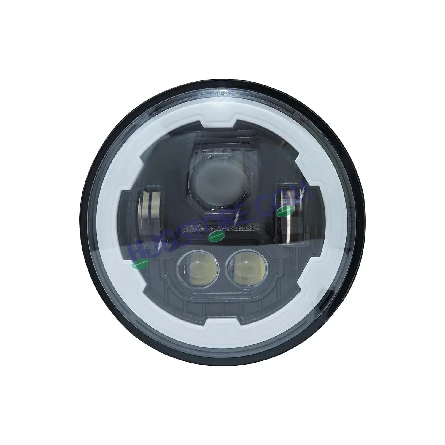 HJG Genuine Phantom Ring 5.75 Inch LED Headlight Avenger Fitting with Spotless and Bright DRL Fits in Bajaj Avenger, Harley Davidson, Jeep 5.75" (12V-80V DC 75W) - Biker.Store - www.biker.store