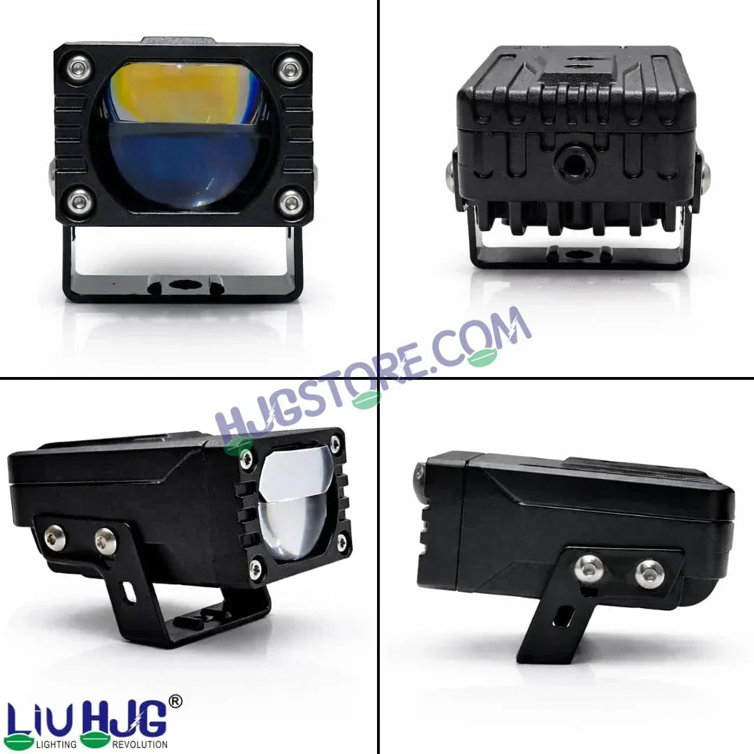 HJG HS99 Foglight Dual Condenser Lens 120W Foglight with Two Type Clamps White Hi/Lo Red Projector Foglight 120W Foglight Ultra Wide Intensity LED Fog Lights White Hi/Lo with Red Devil Fog Universal For All Cars & Bikes LIU HJG HS99 120W Foglight 2pc - Biker.Store - www.biker.store