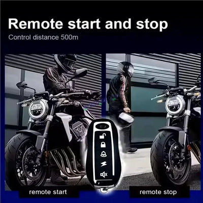 HJG Push Button Alarm System Kit Keyless Start One-Way Bike Alarm Kit for Two Wheeler Security HJG Anti-Theft Alarm System Kit (Loud Siren, Flashing Light 125 dB) LIU HJG Push Button Alarm System Kit - Biker.Store - www.biker.store