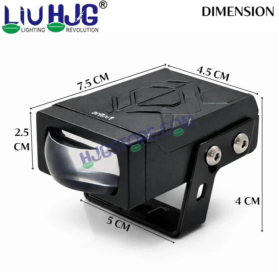 HJG HS92 Foglight Slim Drive Lens 80W Foglight with Two Type Clamps White/Yellow/Red Projector Foglight 80W Foglight Ultra Wide Dual Intensity LED Fog Lights White/Yellow/Red Devil Hi/Lo Fog Universal For All Cars & Bikes LIU HJG HS92 80W Foglight 2pc - Biker.Store - www.biker.store