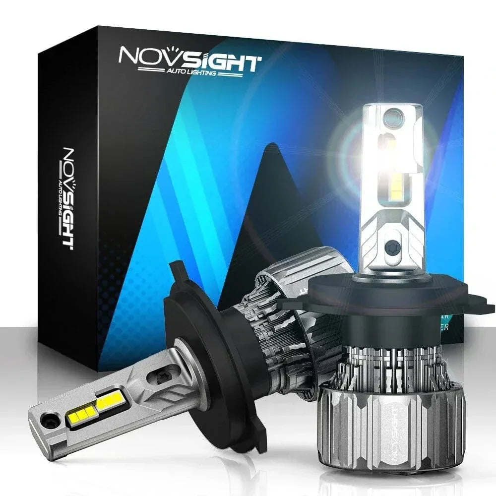 NightEye Novsight H7 LED Headlight Kits (Pack of 2)- Bridgelux-COB LED Chips - 72W 10000Lumens 6500K White - High/Low Beam Headlight/Fog Light Conversion Kit - Biker.Store - www.biker.store