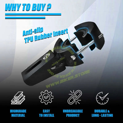 MOTO GENIUS Universal Fog Light Mount | Durable Clamps for Off-Road & Driving Lights, 51 MM (Pack of 2) - Biker.Store - www.biker.store