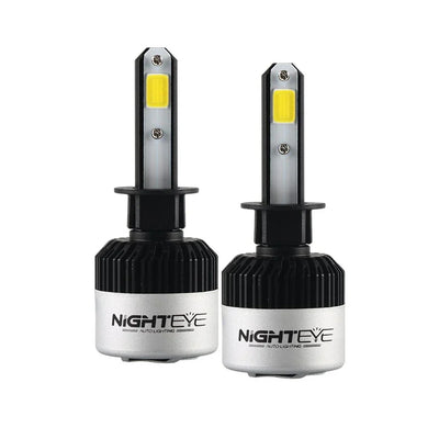 ORIGINAL NIGHTEYE H1 LED Headlight Bulb for Car and Bike White, 72 Watt, 2 Bulbs - 9000 Lumens ULTRA BRIGHT, Type H1 - Biker.Store - www.biker.store