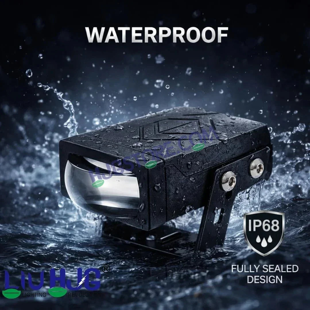 HJG HS92 Foglight Slim Drive Lens 80W Foglight with Two Type Clamps White/Yellow/Red Projector Foglight 80W Foglight Ultra Wide Dual Intensity LED Fog Lights White/Yellow/Red Devil Hi/Lo Fog Universal For All Cars & Bikes LIU HJG HS92 80W Foglight 2pc - Biker.Store - www.biker.store