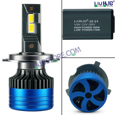 HJG 180W H4 2pc LED Headlight Bulbs H4 Adjustable Holder LED Bulb AC/DC Headlight White 6500K 180W Headlight Bulbs for Bike Car LED Light H4 Hi/Lo Beam Headlight 12V/24V for Bike/Car, LIU HJG 180W H4 Socket Bulbs Pack of 2, H4 Socket - Biker.Store - www.biker.store
