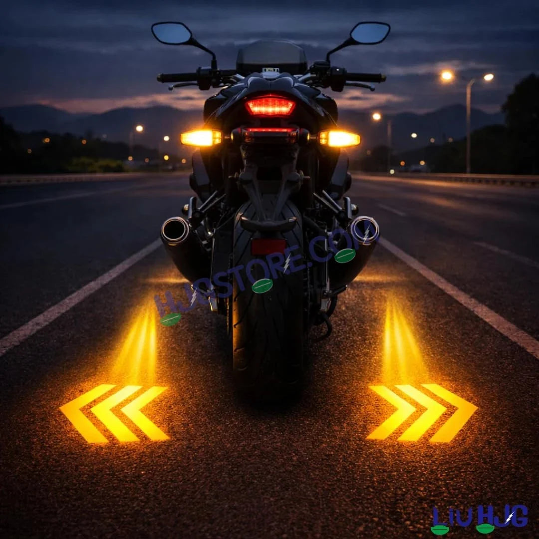 HJG RGB Arrow Magnetic Indicator Light Waterproof Turn Signal Light Magnetic Color Changing System Yellow + RGB Color Changing Indicators with Ground Shadow Arrow Projection Reflection LIU HJG RGB Arrow Magnetic Indicators, Pack of 2 - Biker.Store - www.biker.store
