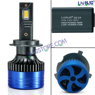 HJG 180W H7 Two Pin 2pc LED Headlight Bulbs H7 Adjustable Holder LED Bulb AC/DC Headlight White 6500K 180W Headlight Bulbs for Bike Car LED Light H7 Two Pin White Headlight 12V/24V for Bike/Car, LIU HJG 180W H7 Socket Bulbs Pack of 2, H7 Socket - Biker.Store - www.biker.store