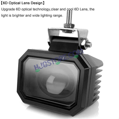 HJG 4 Inch Cube Pod Fog Light 120W 12000 Lumens Fog Light 2pc Foglight Pod Projector Spot Foglight 120W Foglight Ultra Wide Intensity 3000K/6500K LED Fog Lights 4 Inch Cube Light (120W) Universal For All Cars & Bikes LIU HJG 4 Inch Cube Pod Foglights - Biker.Store - www.biker.store