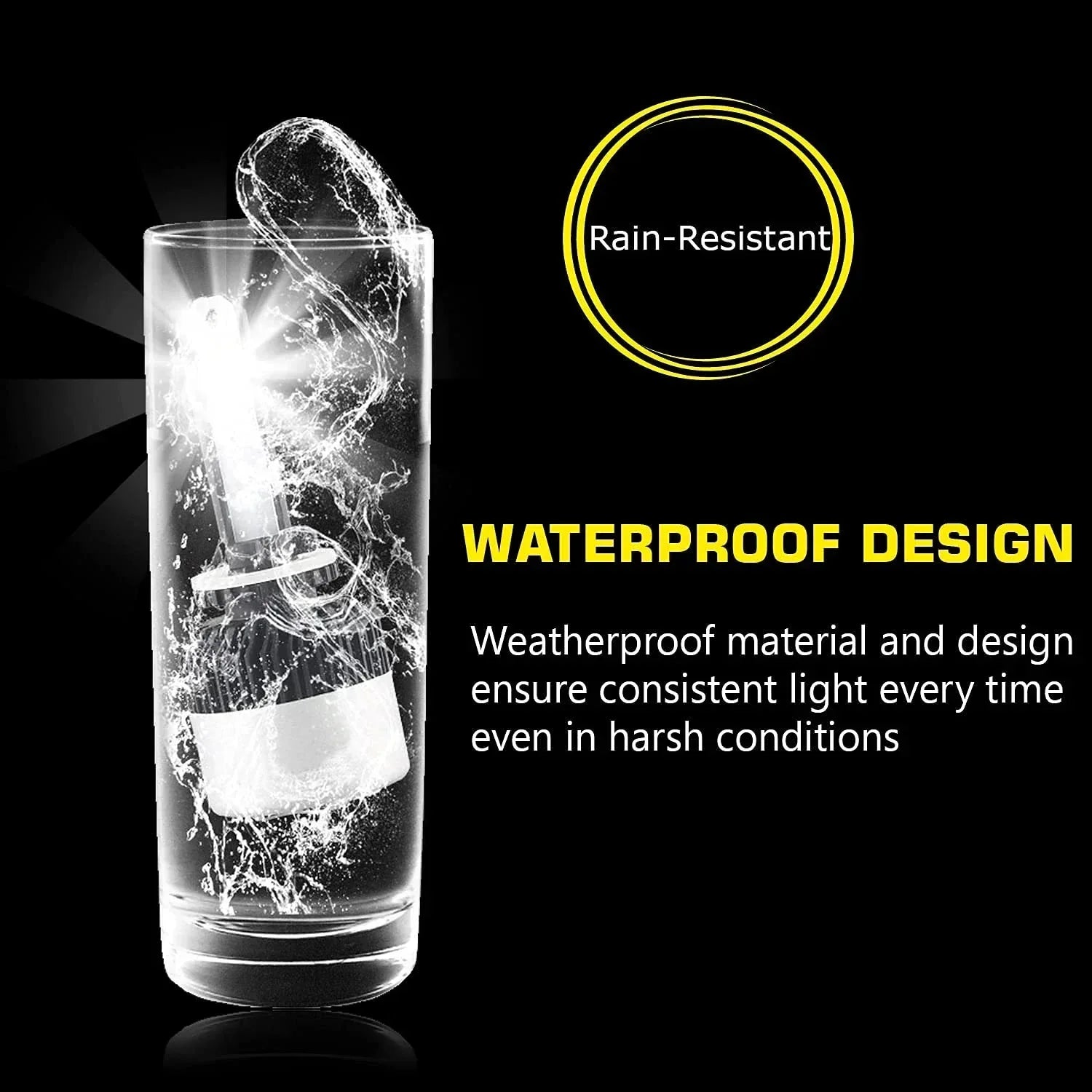 ORIGINAL NIGHTEYE H27/880/881 LED Headlight Bulb for Car and Bike White, 72 Watt, 2 Bulbs - 9000 Lumens ULTRA BRIGHT, Type H27/880/881 - Biker.Store - www.biker.store